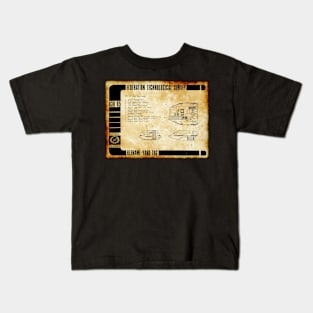 Parchment Showing Space Dock Yard Tug Kids T-Shirt